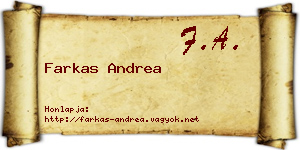 Farkas Andrea névjegykártya