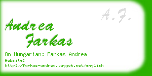 andrea farkas business card